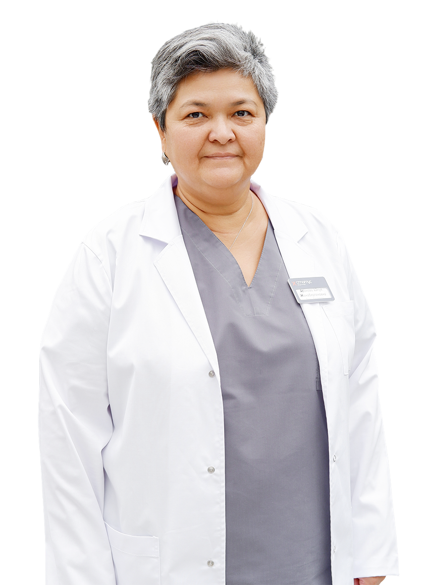 Асанова Айгул Жанабергеновна, К.М.Н. врач-кардиолог, врач функциональной диагностики